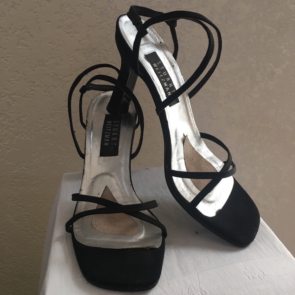 Stuart Weitzman fabric heel